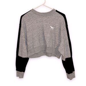 PINK Cropped Crew Neck Sweatshirt